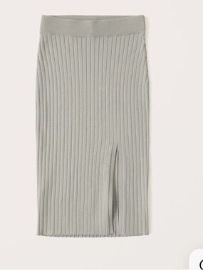 Ribbed Sweater Midi Skirt